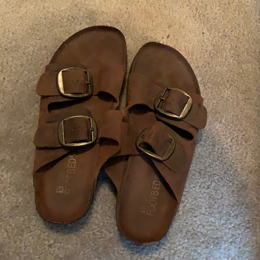 Birkenstock style leather sandal